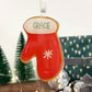 Festive Mitten Custom Acrylic Ornament – Personalized Holiday Keepsake