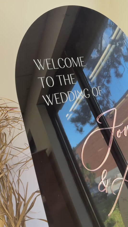 Acrylic Welcome Sign with 3D Acrylic Writing
