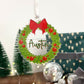 Festive Wreath Custom Acrylic Ornament – Personalized Holiday Keepsake