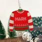 Festive Sweater Custom Acrylic Ornament – Personalized Holiday Keepsake