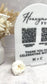 Share the Love: Honeymoon Fund Acrylic Sign with QR codes