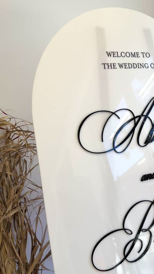 Acrylic Welcome Sign with 3D Acrylic Writing