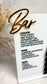 Double Arch + Wavy Bar Menu with 3D Cutout writing