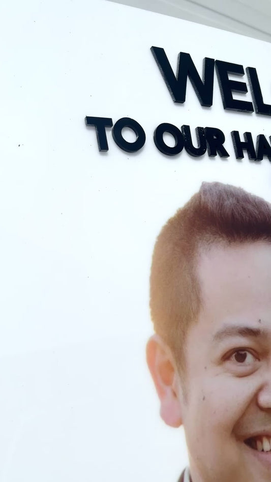 Custom Acrylic Welcome Sign: UV Printed Photo, 3D Writing