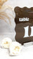 Wave Edge Table Number - Retro Font