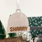 Knitted Beanie Custom Acrylic Ornament – Personalized Holiday Keepsake