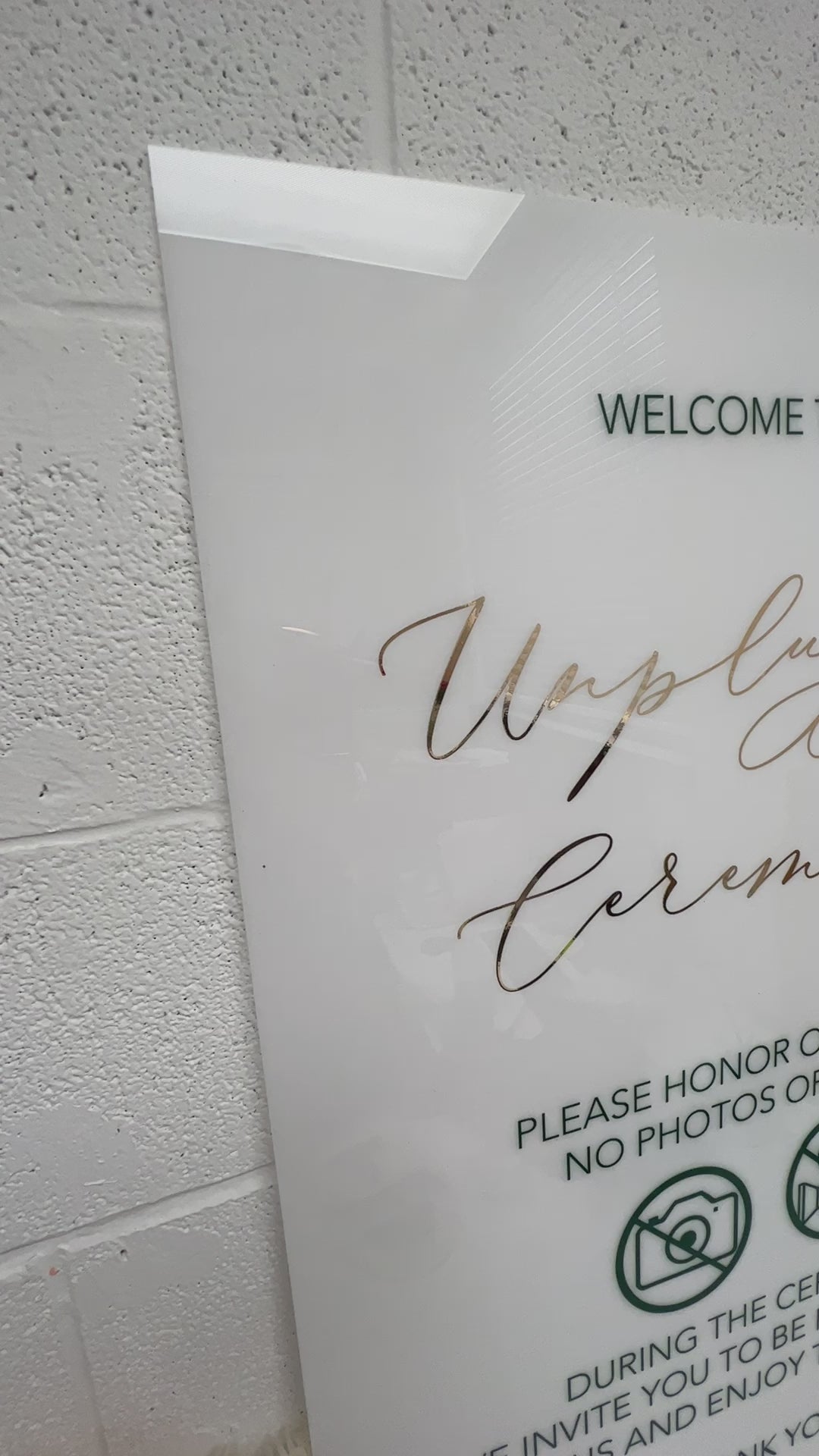 Unplugged Wedding Sign - Wedding Ceremony Decor 3