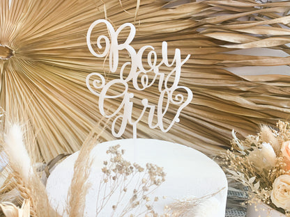 Boy or Girl? Gender Reveal Cake Topper 