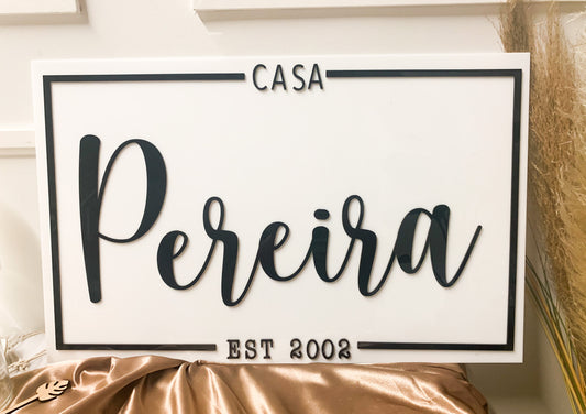 Family Plaque - Custom Writing