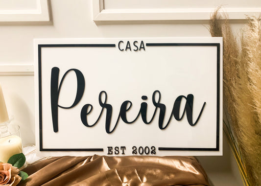 Family Plaque - Custom Writing 2