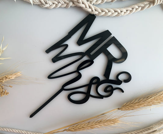 Mr & Mrs Cake Topper