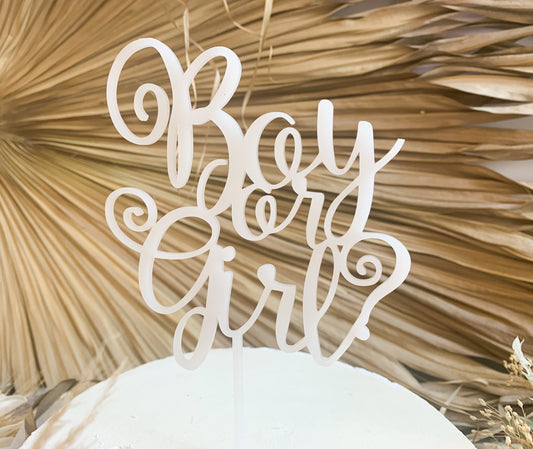 Boy or Girl? Gender Reveal Cake Topper 