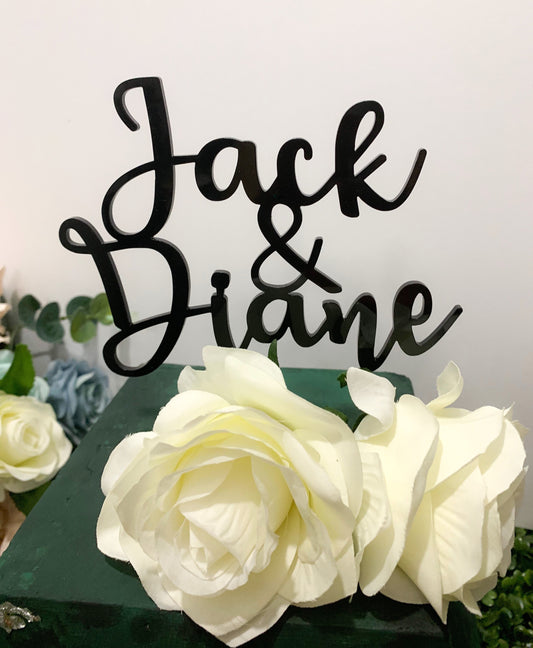 Custom Names Cake Topper 
