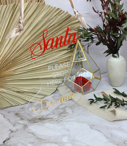 Santa Please Stop here for - Custom Name | Christmas Decor 2