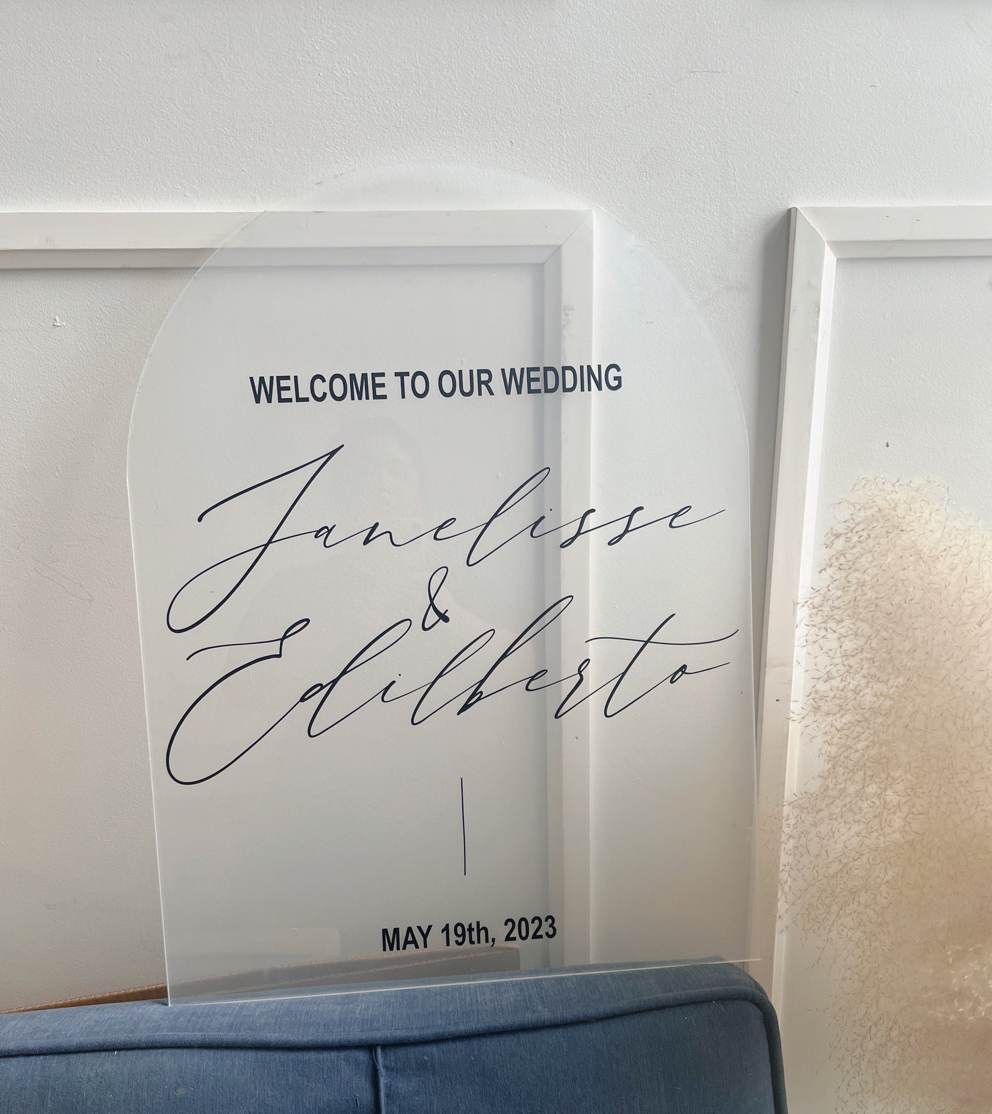 Arch Acrylic Welcome Sign - Wedding Decor three