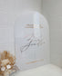 Arch Acrylic Welcome Sign - Wedding Decor one