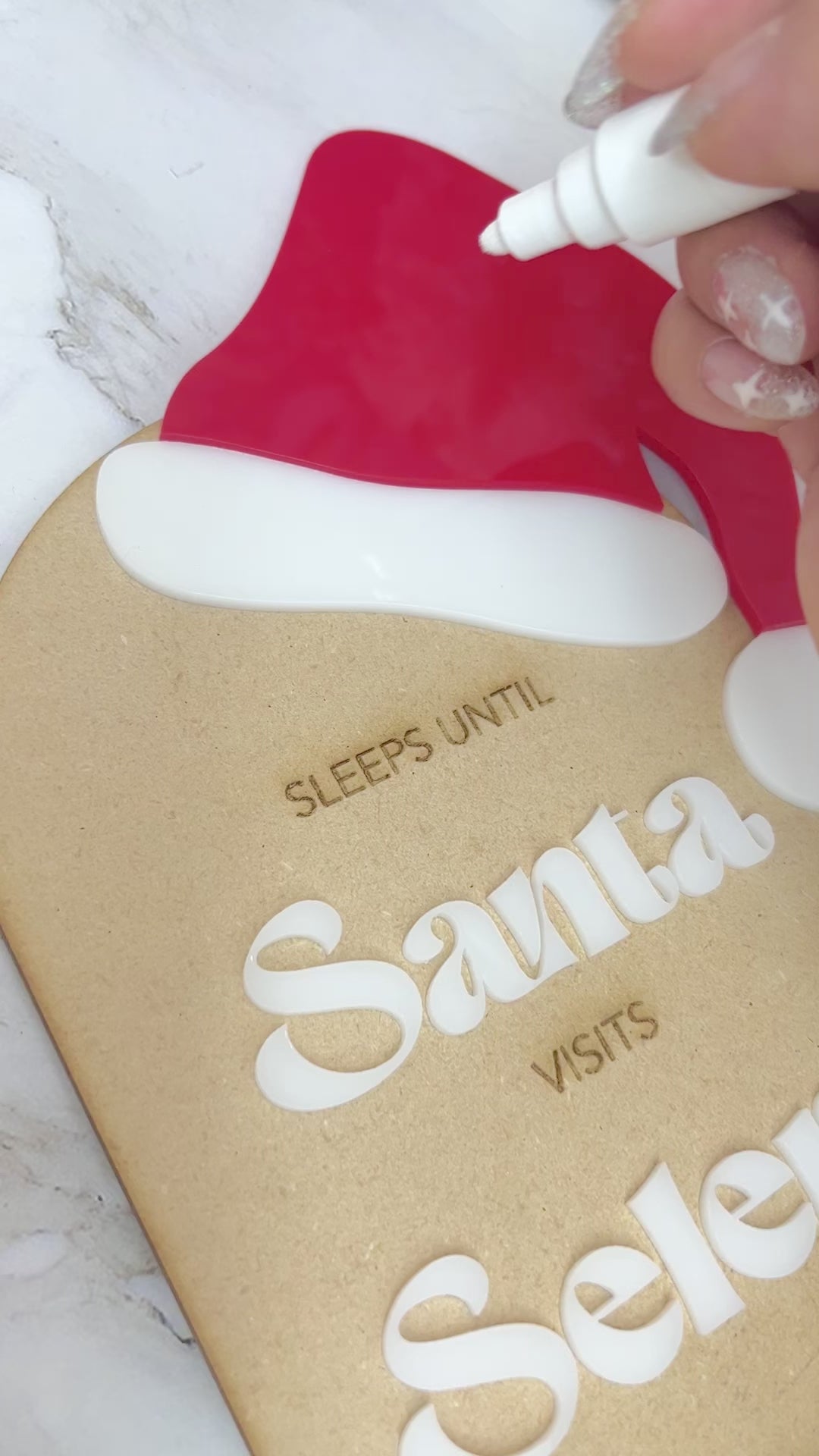 Days Until Christmas - Santa Hat Countdown Sign | Christmas Decor video